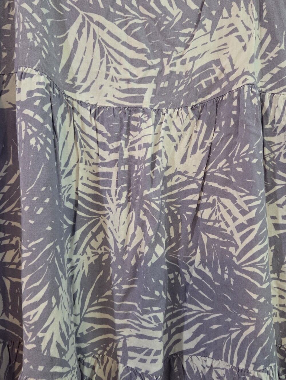 Women's Ocean Drive Purple/Blue Palm Tree Beach Dress Coverup, Size L - Picture 11 of 12
